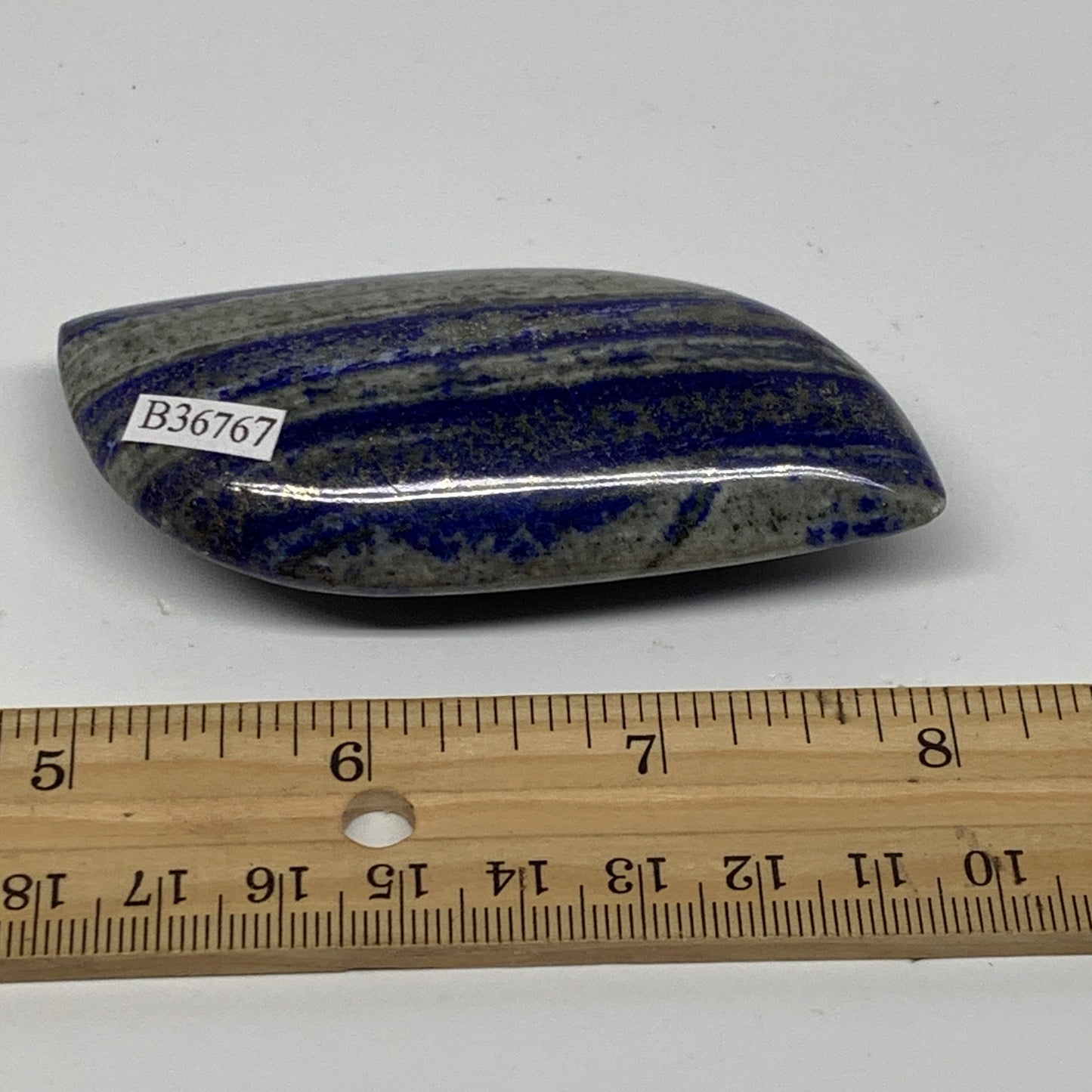 96.6g, 3"x1.5"x0.8", Natural Lapis Lazuli Palm Stone @Afghanistan, B36767
