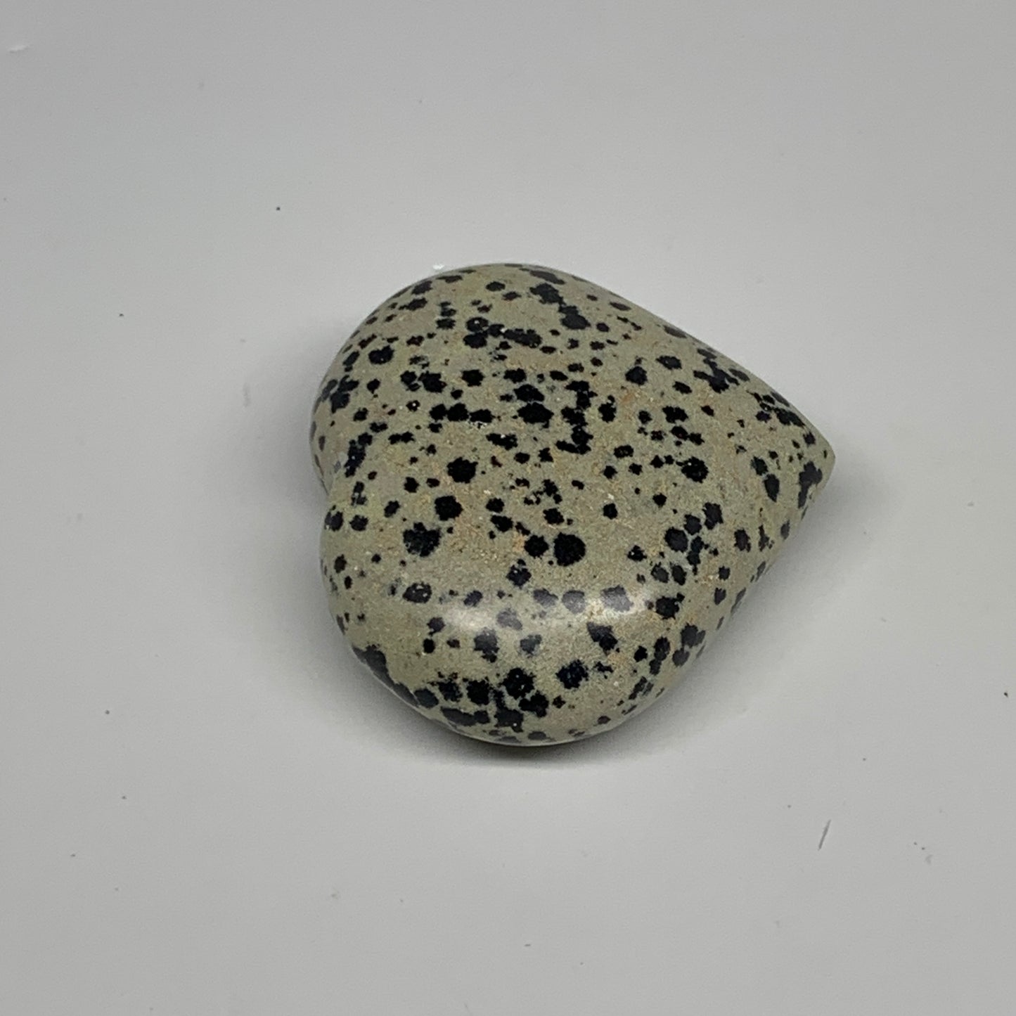 74.2g,2"x2.1"x0.9" Dalmatian Jasper Heart Polished Healing Home Decor, B29710