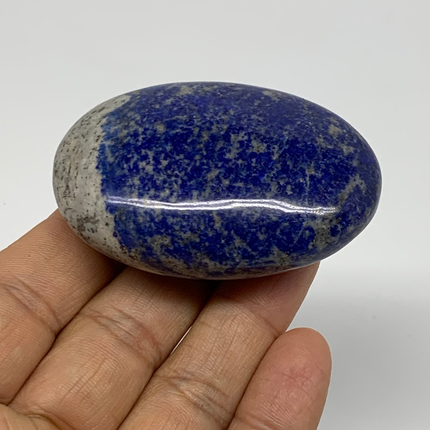 97.2g, 2.4"x1.7"x0.9", Natural Lapis Lazuli Palm Stone @Afghanistan, B36768