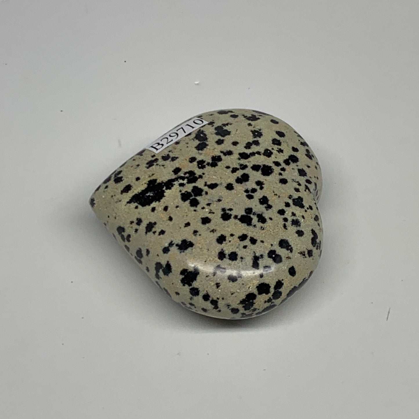 74.2g,2"x2.1"x0.9" Dalmatian Jasper Heart Polished Healing Home Decor, B29710