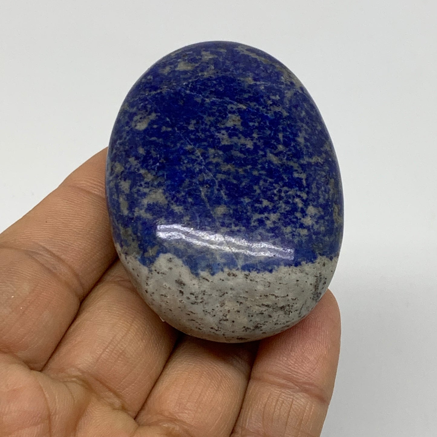 97.2g, 2.4"x1.7"x0.9", Natural Lapis Lazuli Palm Stone @Afghanistan, B36768