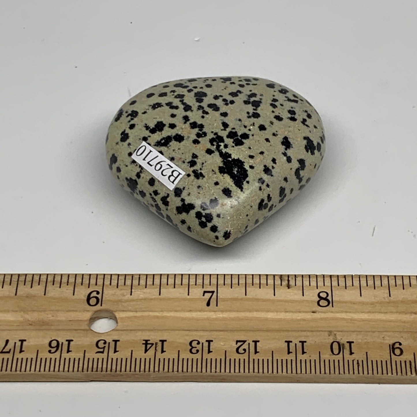 74.2g,2"x2.1"x0.9" Dalmatian Jasper Heart Polished Healing Home Decor, B29710