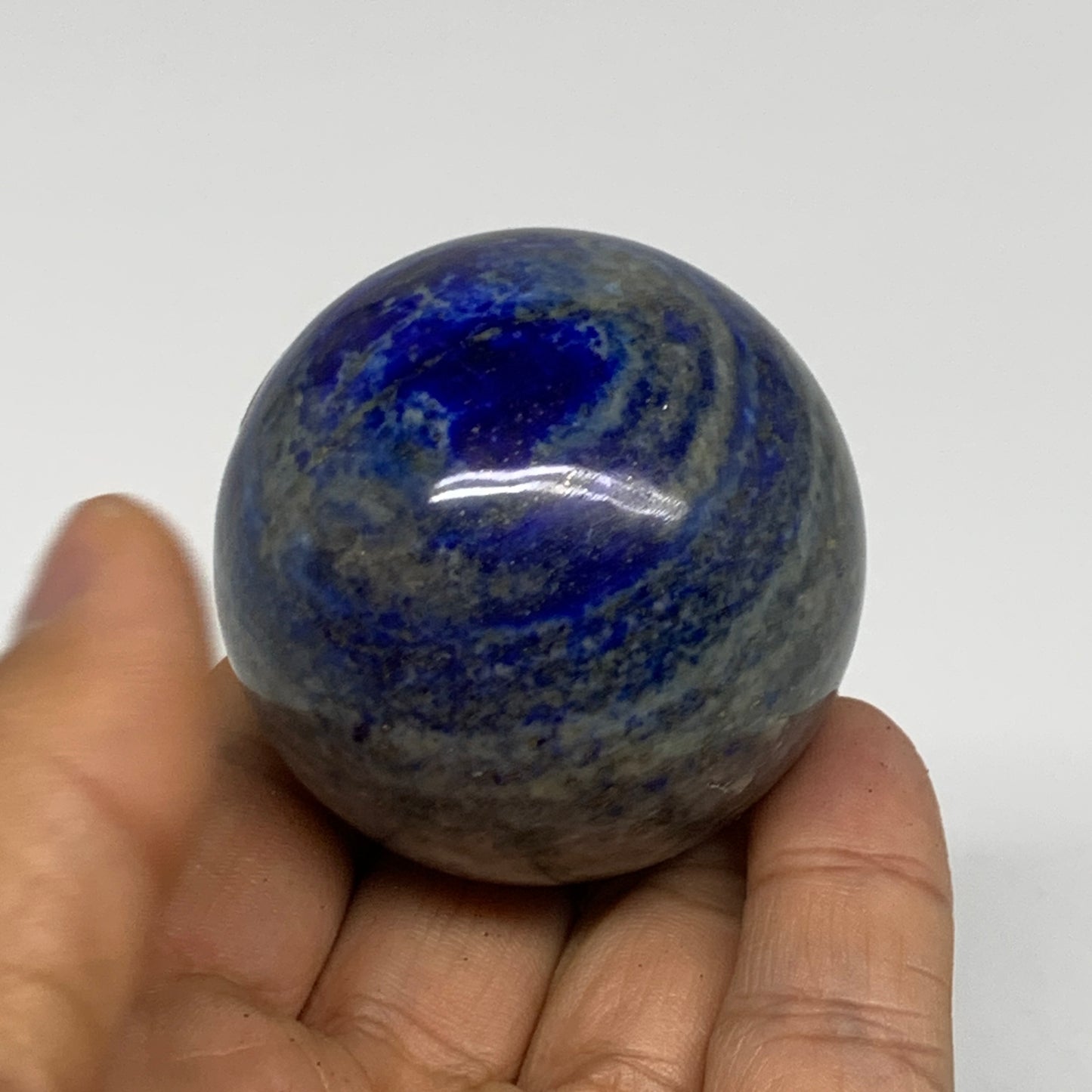0.39 lbs, 1.9" (47mm), Lapis Lazuli Sphere Ball Gemstone @Afghanistan, B33255
