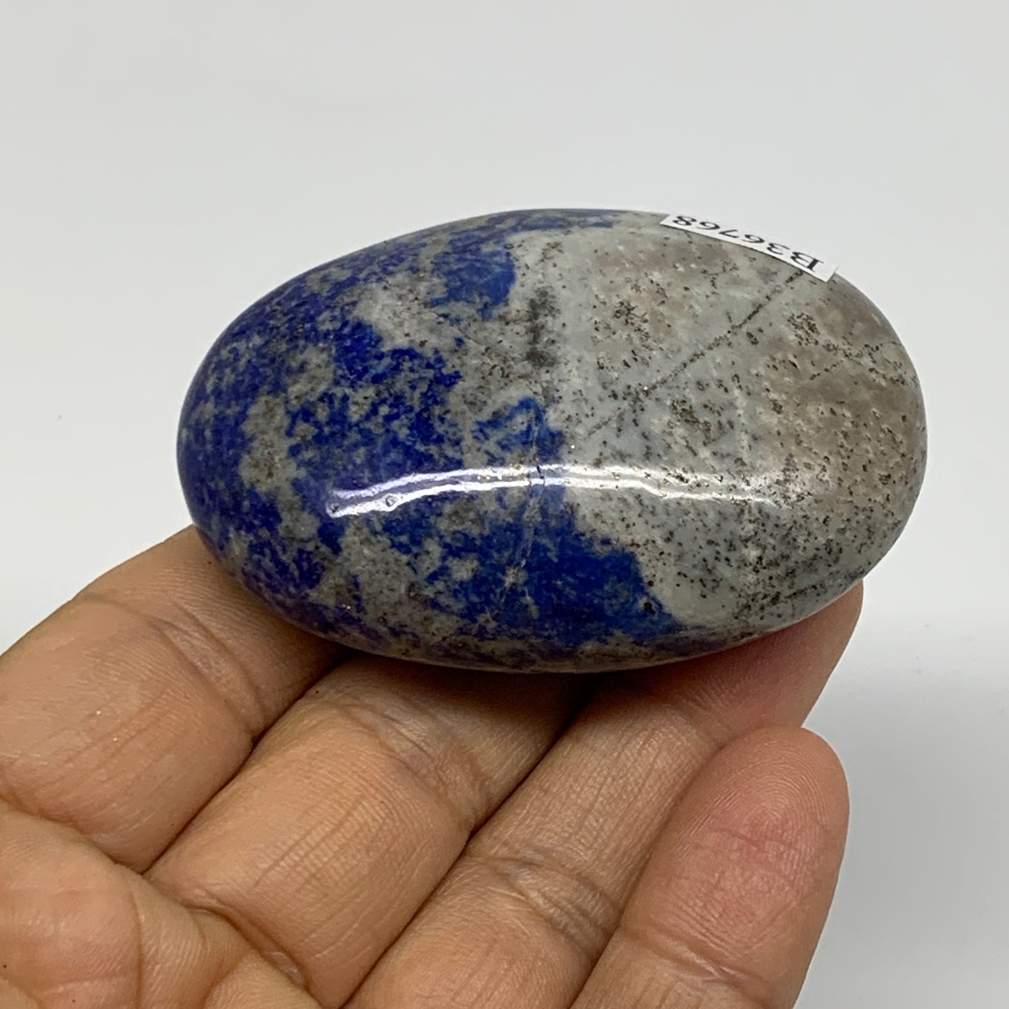 97.2g, 2.4"x1.7"x0.9", Natural Lapis Lazuli Palm Stone @Afghanistan, B36768