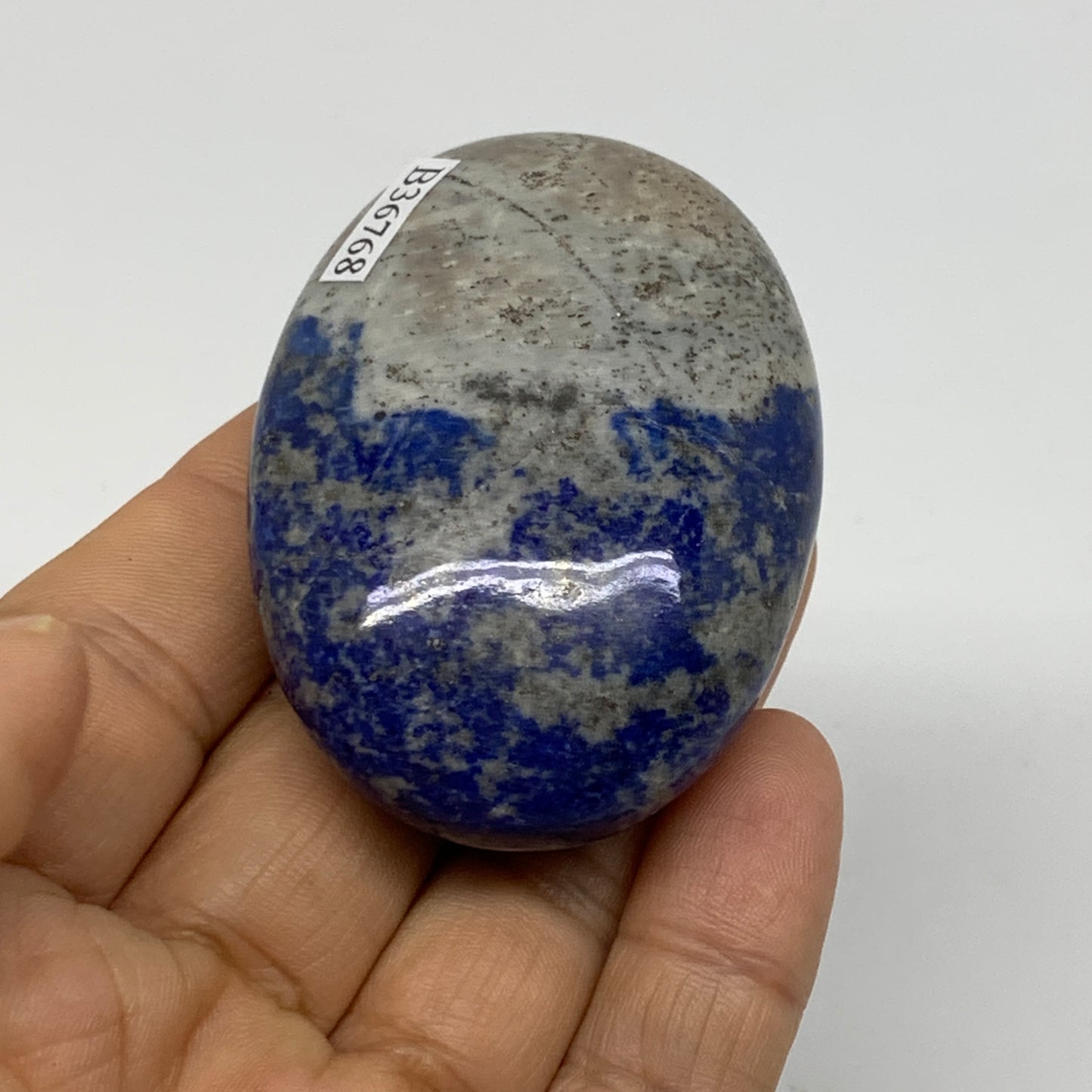 97.2g, 2.4"x1.7"x0.9", Natural Lapis Lazuli Palm Stone @Afghanistan, B36768