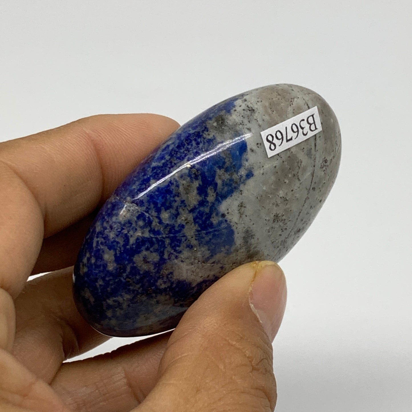 97.2g, 2.4"x1.7"x0.9", Natural Lapis Lazuli Palm Stone @Afghanistan, B36768