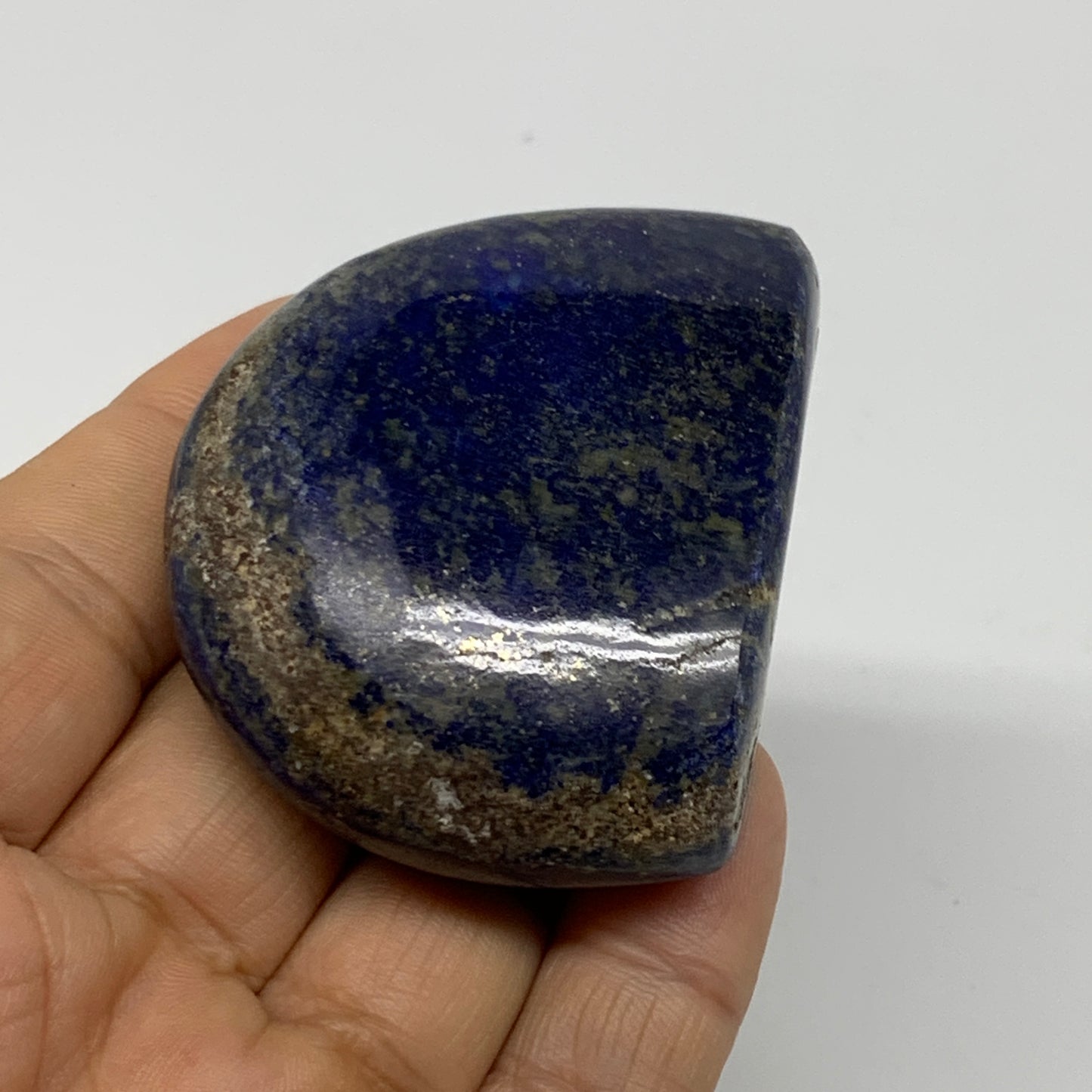 103.6g, 1.8"x2.2"x0.8", Natural Lapis Lazuli Palm Stone @Afghanistan, B36769