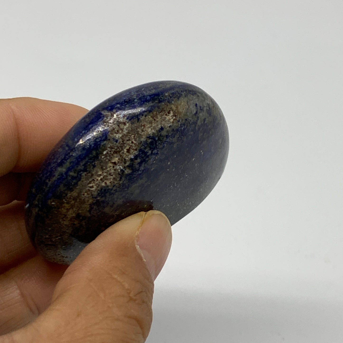 103.6g, 1.8"x2.2"x0.8", Natural Lapis Lazuli Palm Stone @Afghanistan, B36769