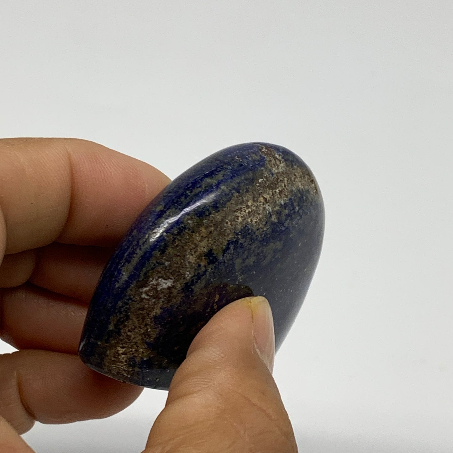 103.6g, 1.8"x2.2"x0.8", Natural Lapis Lazuli Palm Stone @Afghanistan, B36769