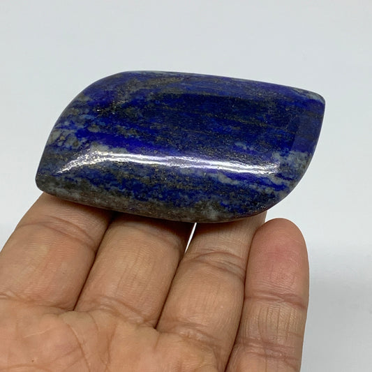 77.4g, 2.4"x1.5"x0.7", Natural Lapis Lazuli Palm Stone @Afghanistan, B36770