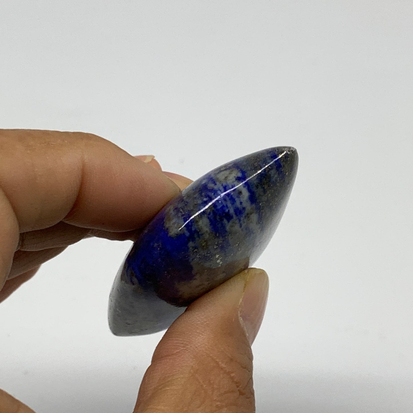 77.4g, 2.4"x1.5"x0.7", Natural Lapis Lazuli Palm Stone @Afghanistan, B36770