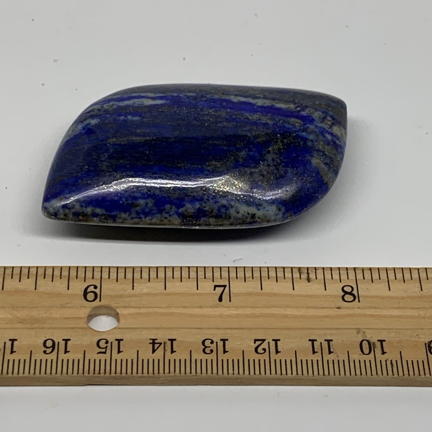 77.4g, 2.4"x1.5"x0.7", Natural Lapis Lazuli Palm Stone @Afghanistan, B36770