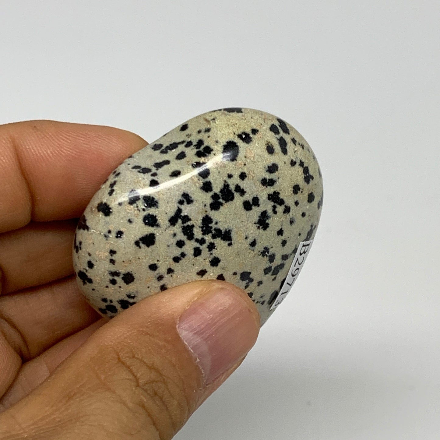 59.9g,1.8"x1.9"x0.8" Dalmatian Jasper Heart Polished Healing Home Decor, B29713