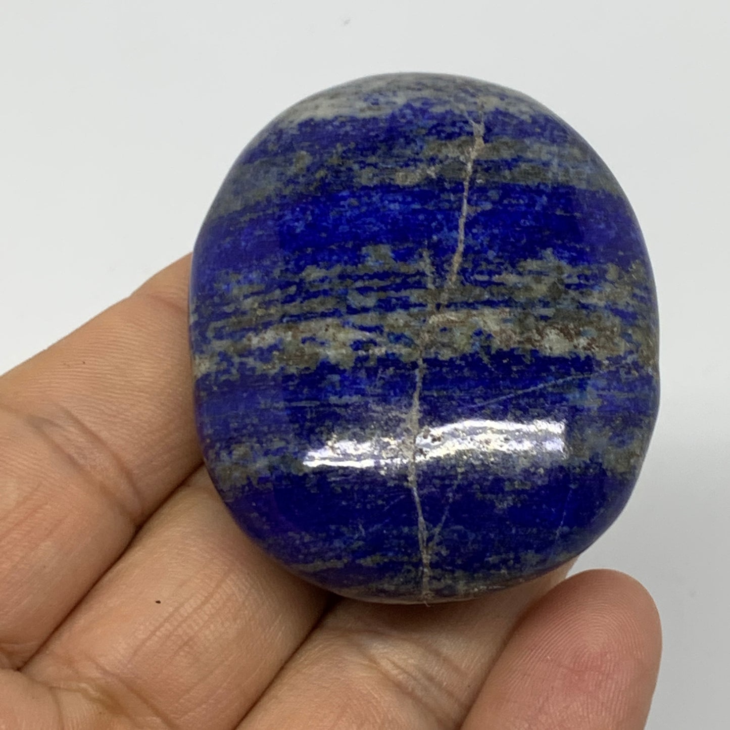 74.3g, 2.1"x1.7"x0.7", Natural Lapis Lazuli Palm Stone @Afghanistan, B36771