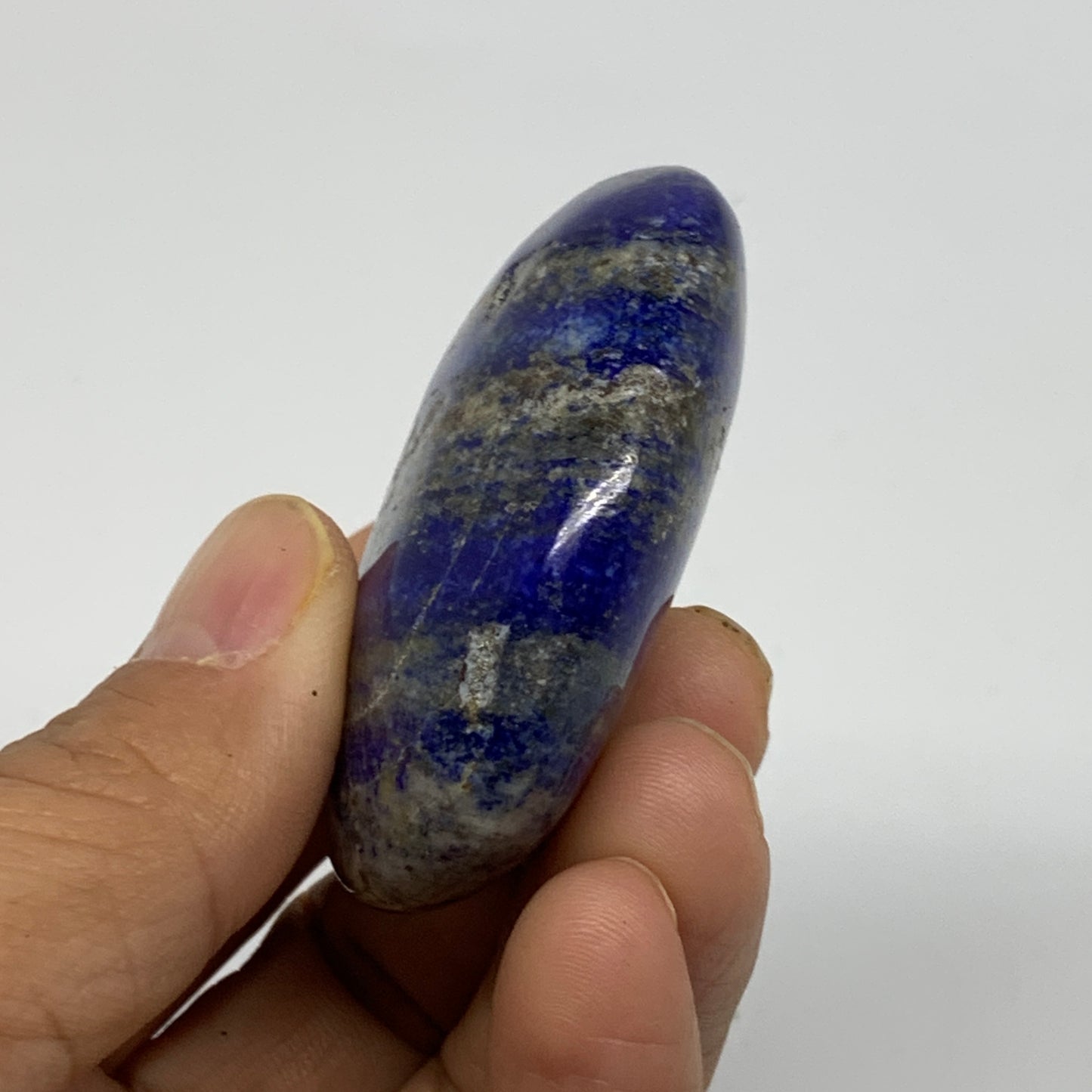 74.3g, 2.1"x1.7"x0.7", Natural Lapis Lazuli Palm Stone @Afghanistan, B36771