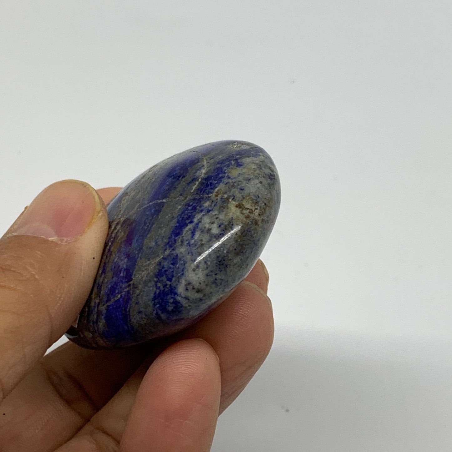 74.3g, 2.1"x1.7"x0.7", Natural Lapis Lazuli Palm Stone @Afghanistan, B36771