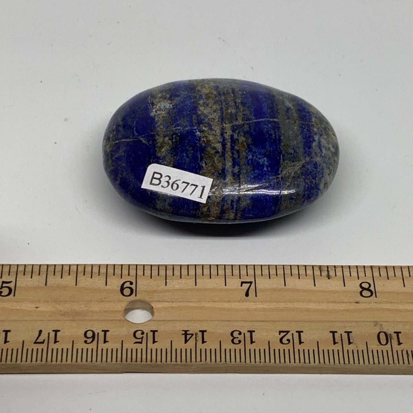 74.3g, 2.1"x1.7"x0.7", Natural Lapis Lazuli Palm Stone @Afghanistan, B36771