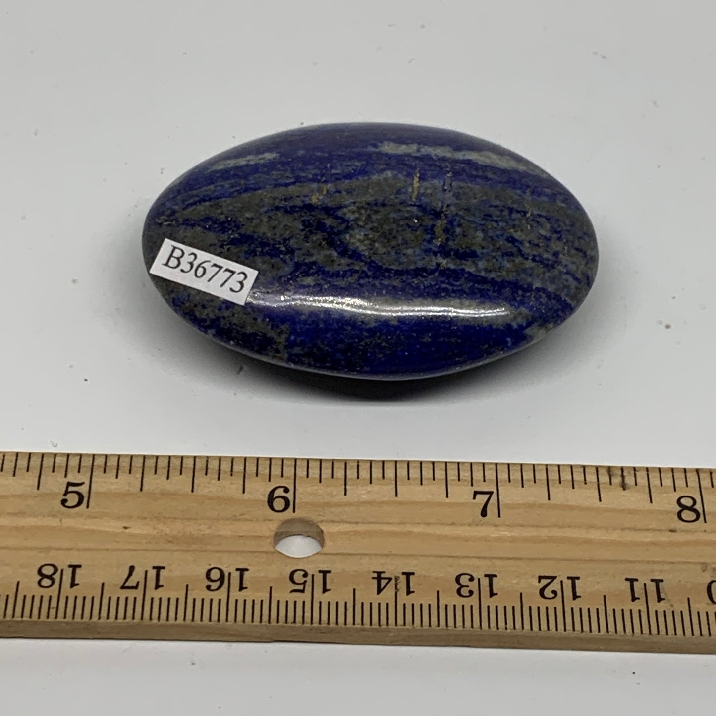 82.7g, 2.4"x1.8"x0.8", Natural Lapis Lazuli Palm Stone @Afghanistan, B36773