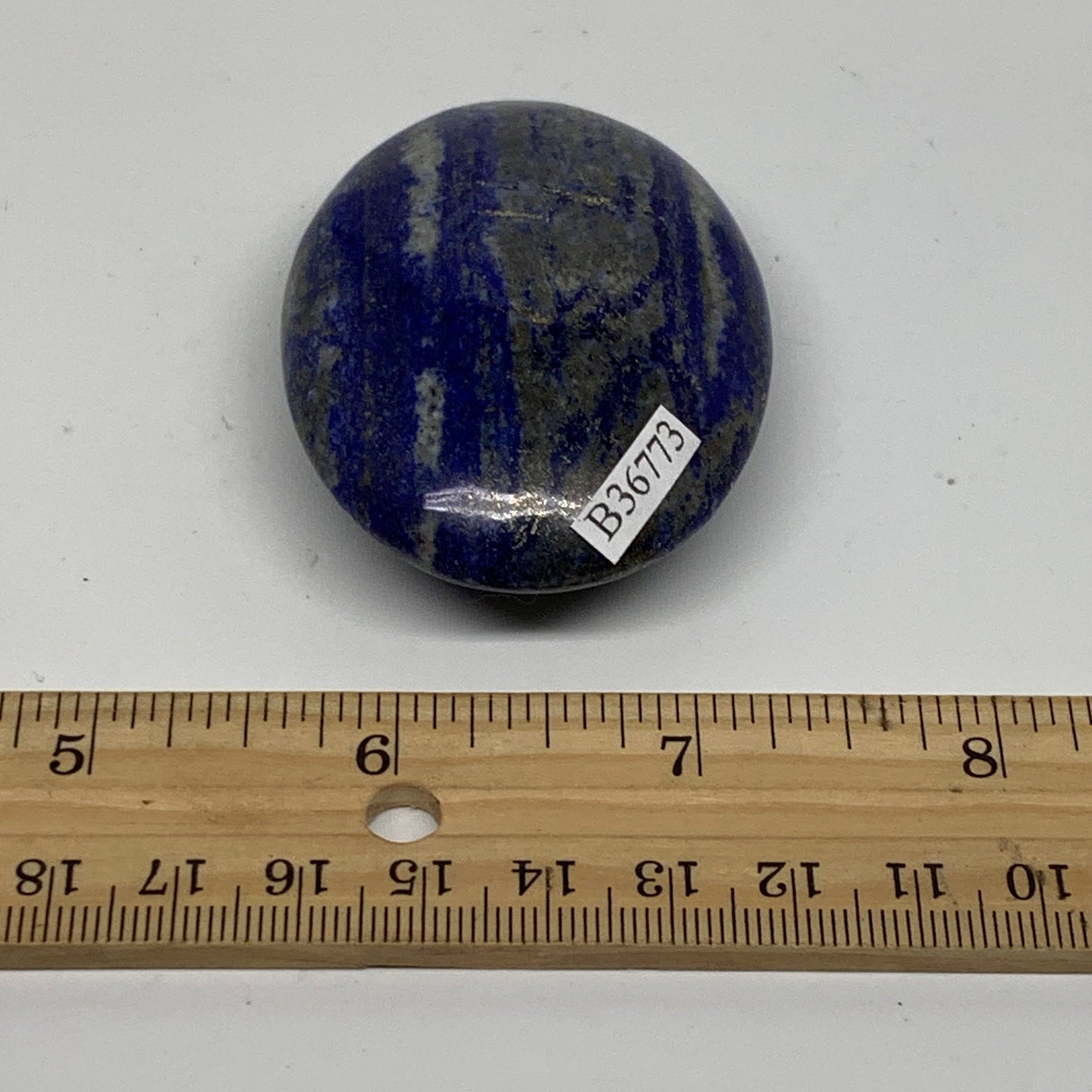 82.7g, 2.4"x1.8"x0.8", Natural Lapis Lazuli Palm Stone @Afghanistan, B36773