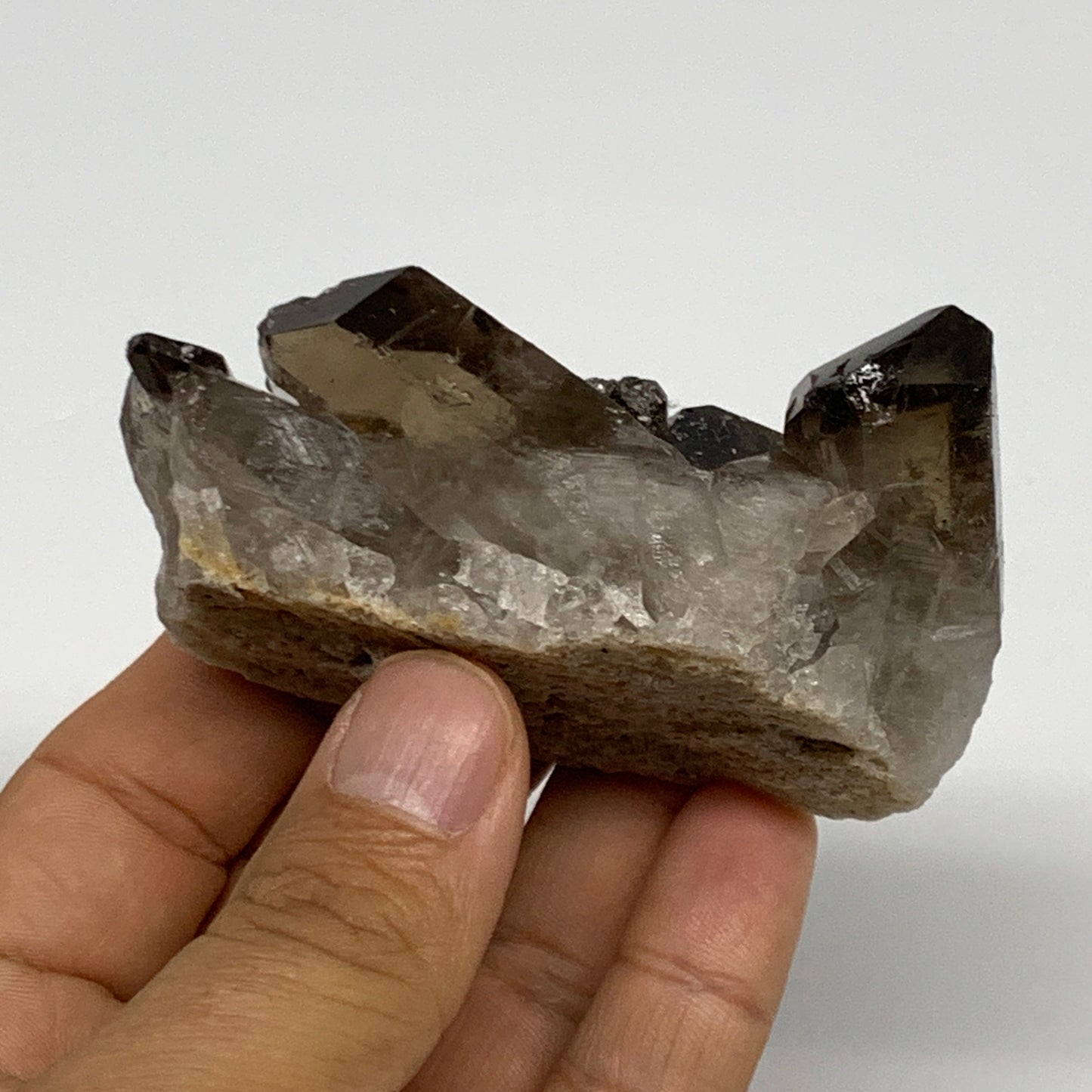 107.8g,3"x1.7"x1.2",Smoky Quartz Crystal Mineral,Specimen Terminated,B28823