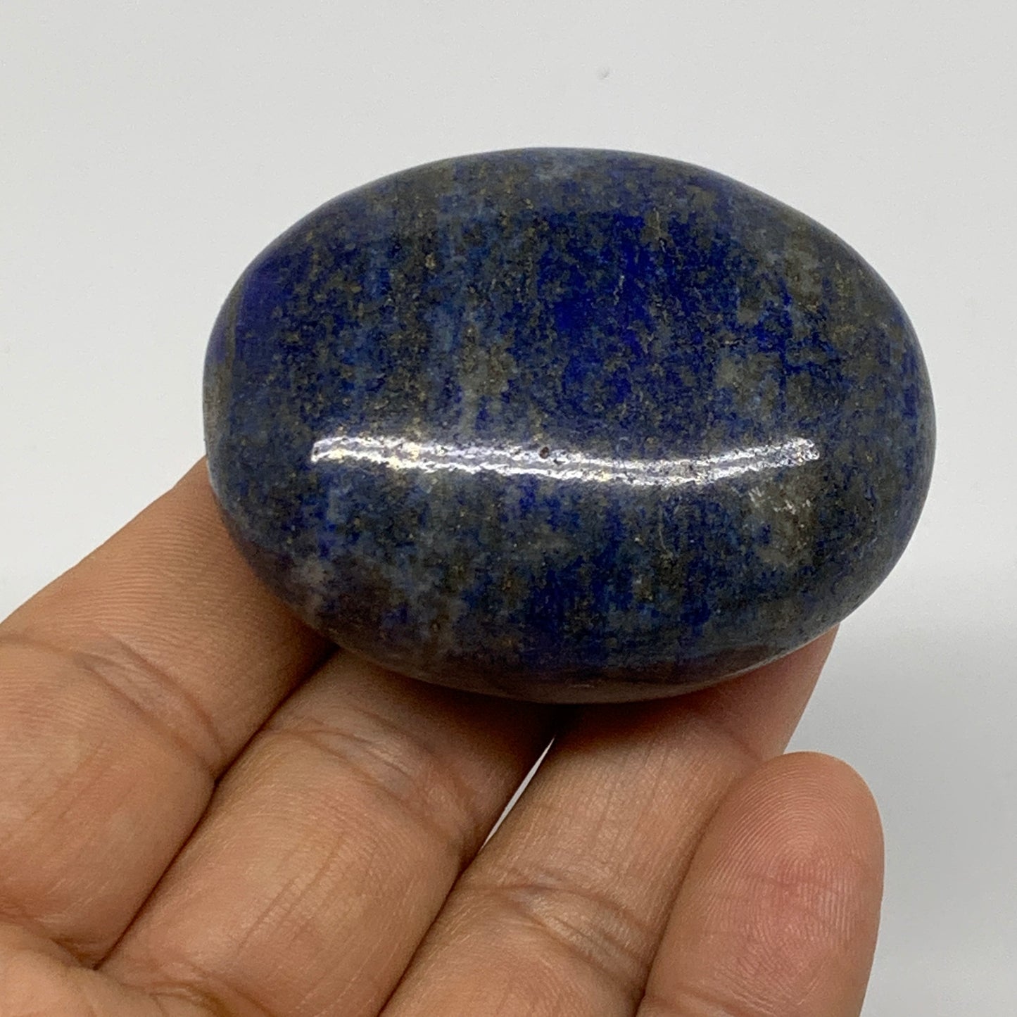 101g, 2.1"x1.7"x1.0", Natural Lapis Lazuli Palm Stone @Afghanistan, B36777