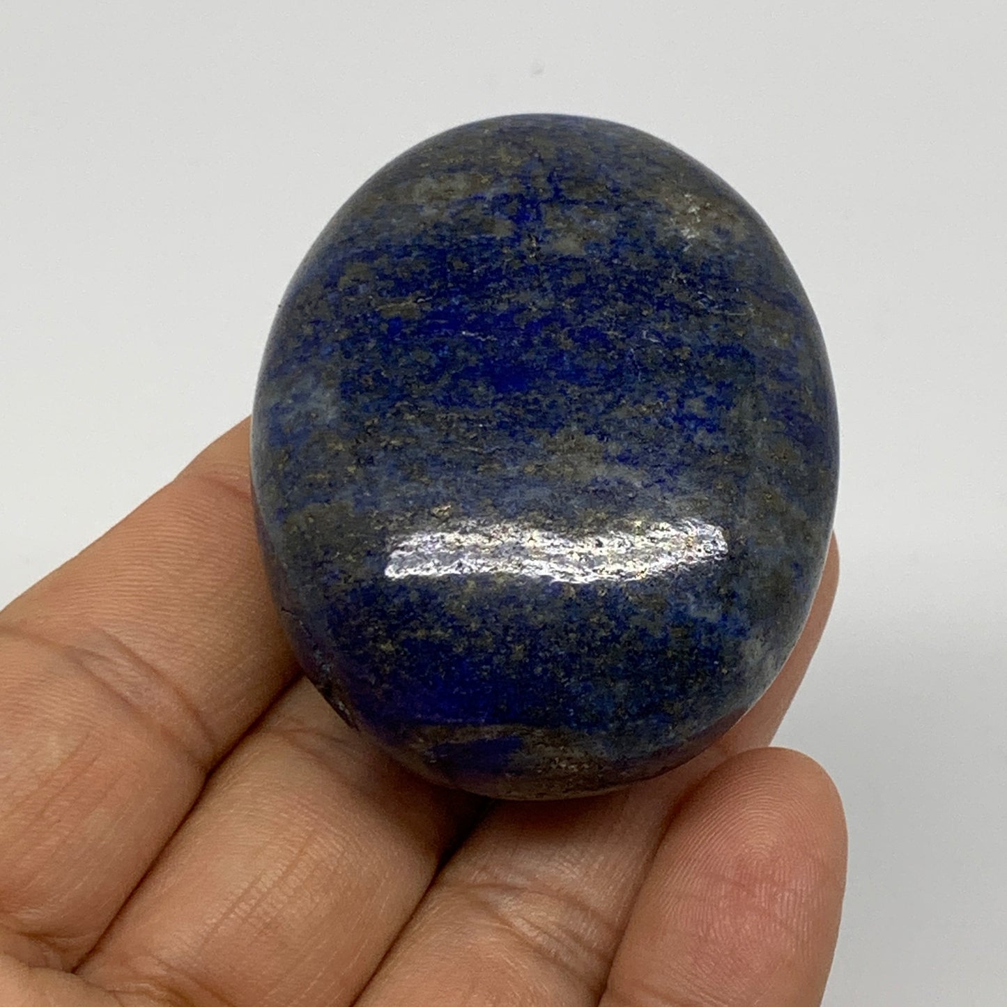101g, 2.1"x1.7"x1.0", Natural Lapis Lazuli Palm Stone @Afghanistan, B36777