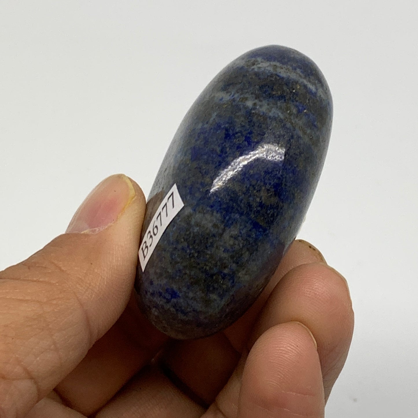 101g, 2.1"x1.7"x1.0", Natural Lapis Lazuli Palm Stone @Afghanistan, B36777