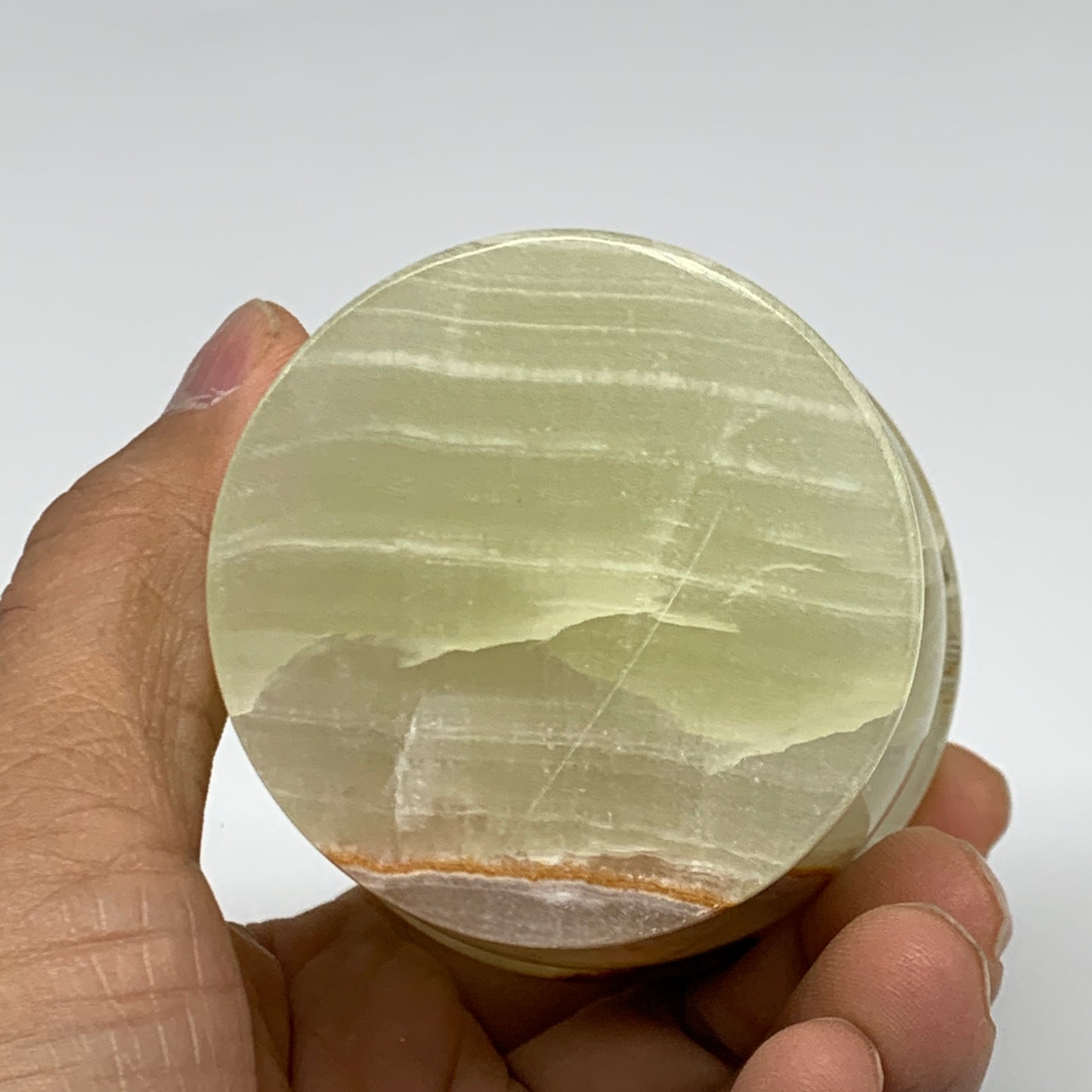 0.72 lbs, 2.3"x2.5", Natural Green Onyx Crystal Pestle and Mortar Handmade, B325