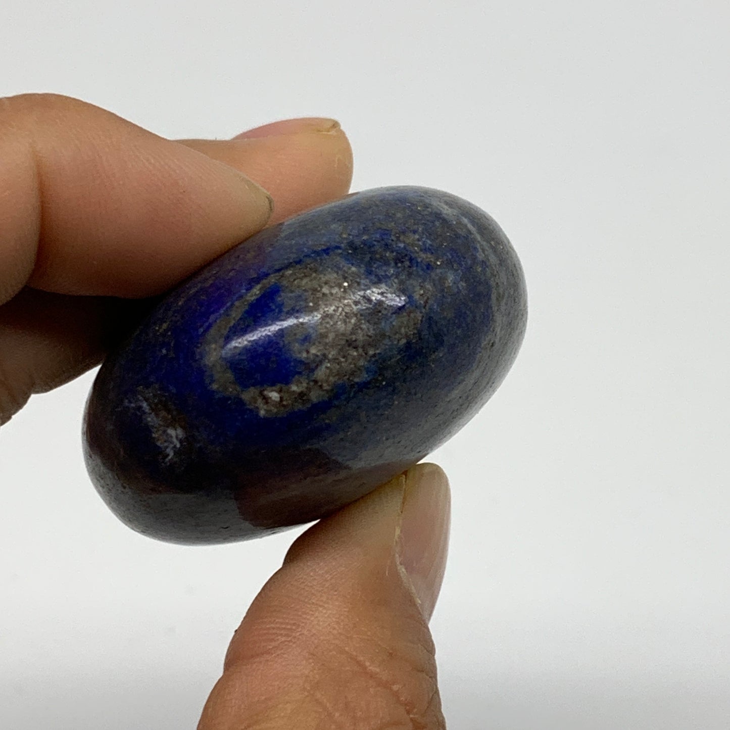 101g, 2.1"x1.7"x1.0", Natural Lapis Lazuli Palm Stone @Afghanistan, B36777