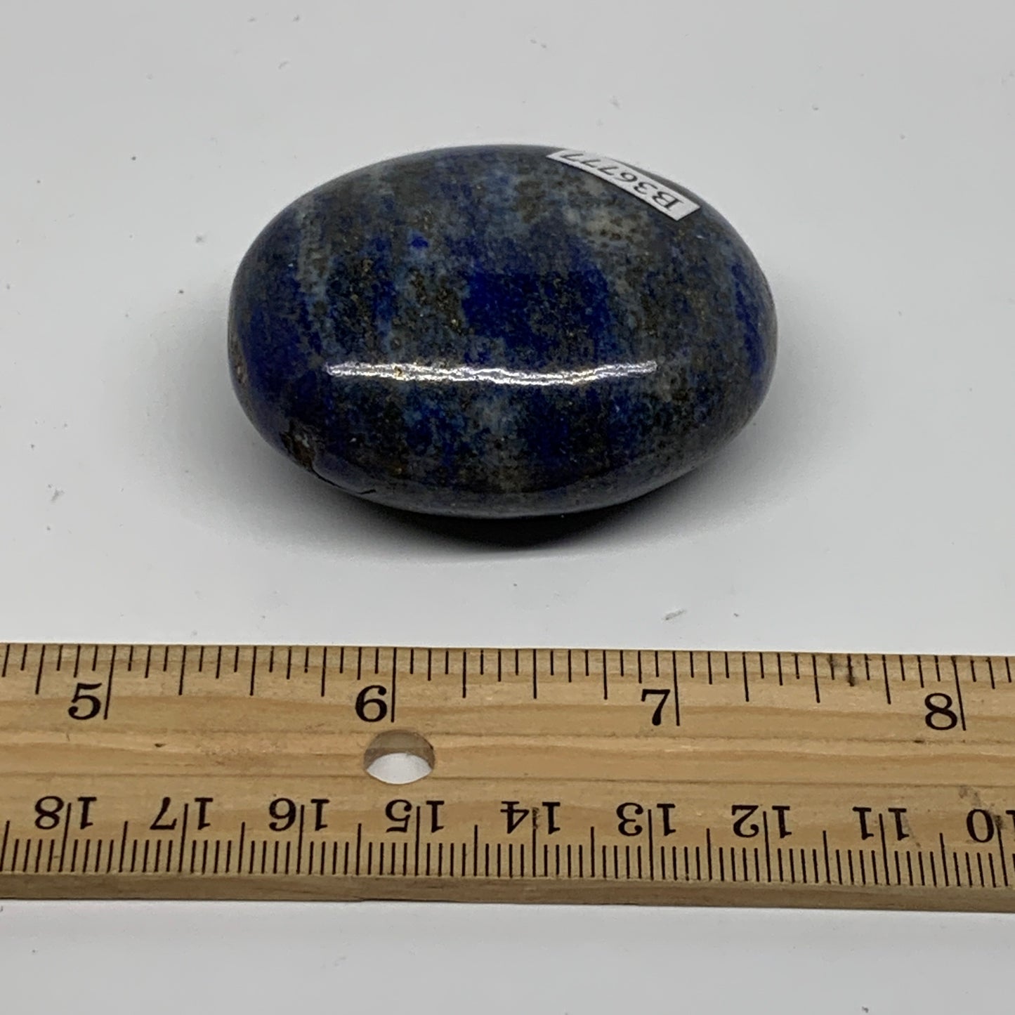 101g, 2.1"x1.7"x1.0", Natural Lapis Lazuli Palm Stone @Afghanistan, B36777