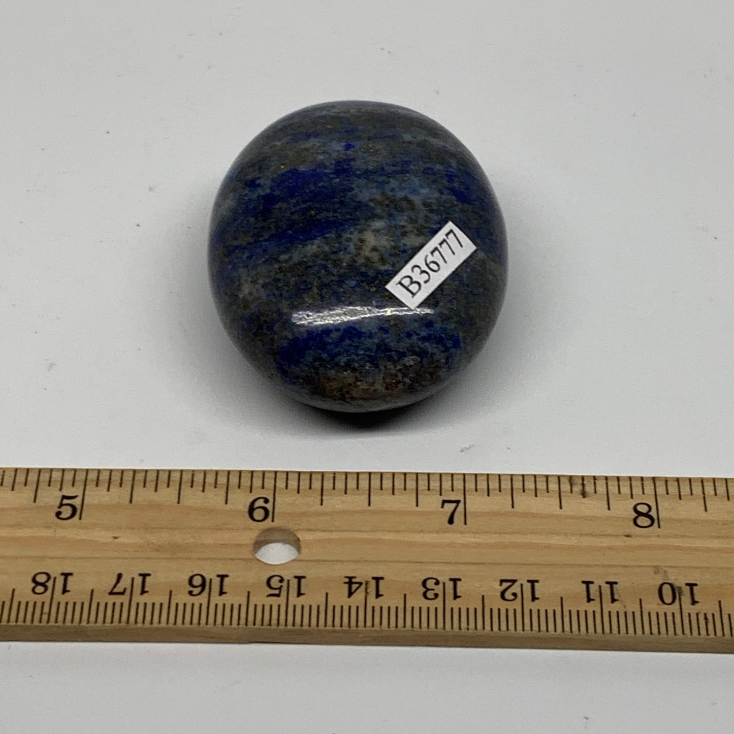 101g, 2.1"x1.7"x1.0", Natural Lapis Lazuli Palm Stone @Afghanistan, B36777