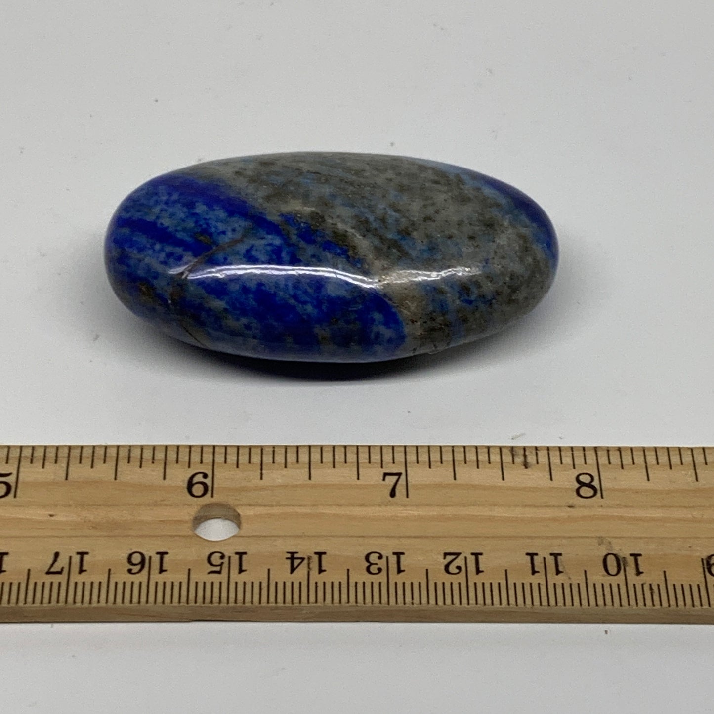 73g, 2.5"x1.4"x0.8", Natural Lapis Lazuli Palm Stone @Afghanistan, B36778