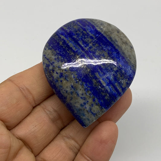 73g, 2.3"x1.9"x0.8", Natural Lapis Lazuli Palm Stone @Afghanistan, B36779