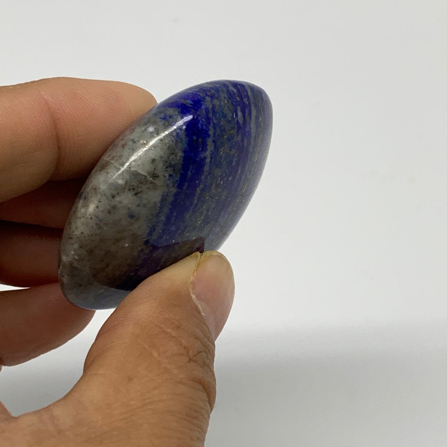 73g, 2.3"x1.9"x0.8", Natural Lapis Lazuli Palm Stone @Afghanistan, B36779