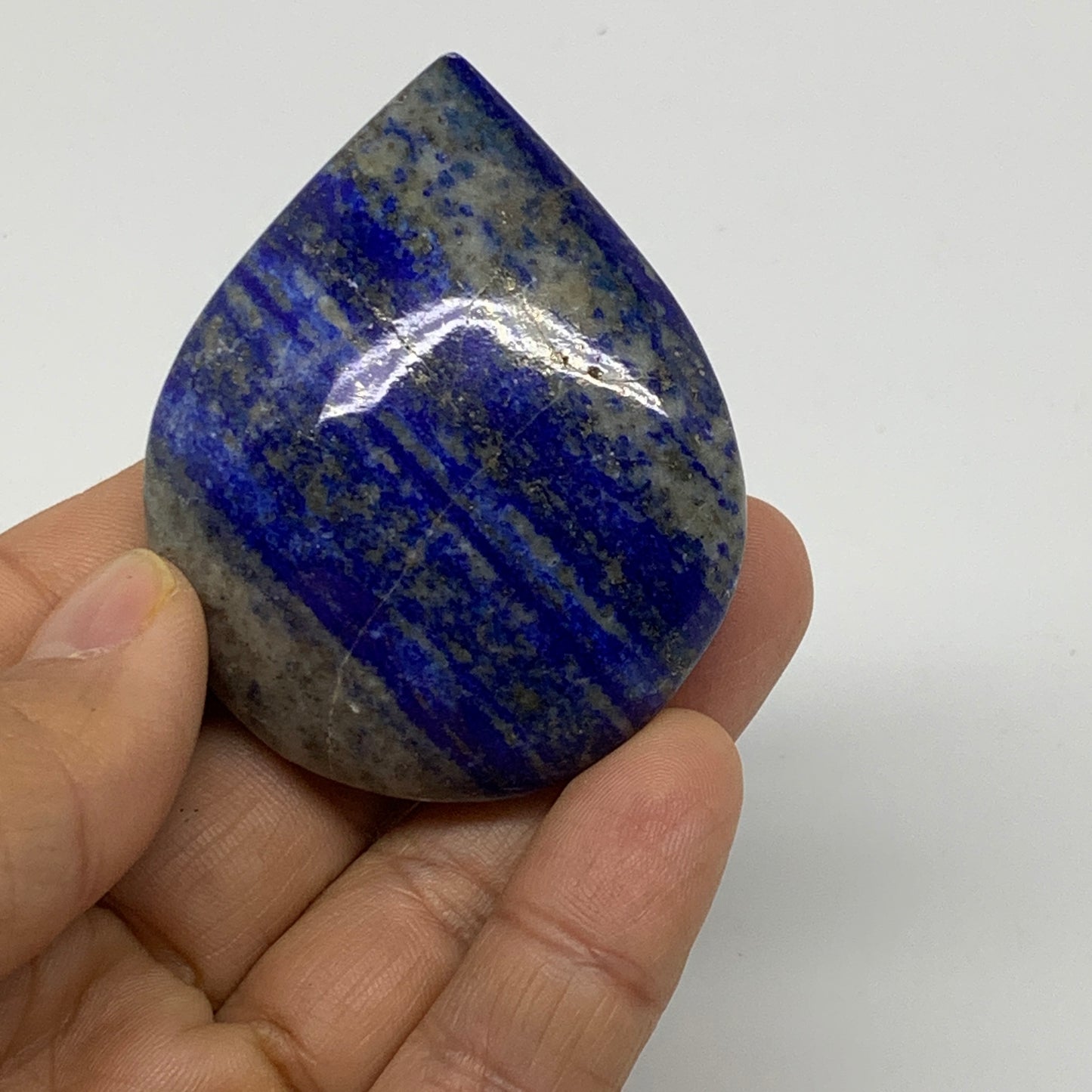 73g, 2.3"x1.9"x0.8", Natural Lapis Lazuli Palm Stone @Afghanistan, B36779