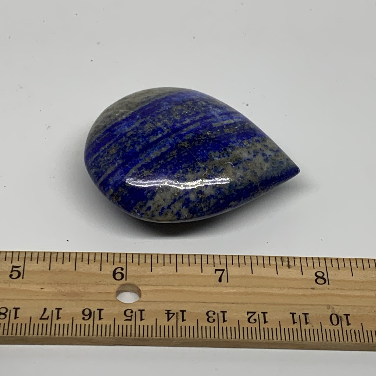 73g, 2.3"x1.9"x0.8", Natural Lapis Lazuli Palm Stone @Afghanistan, B36779