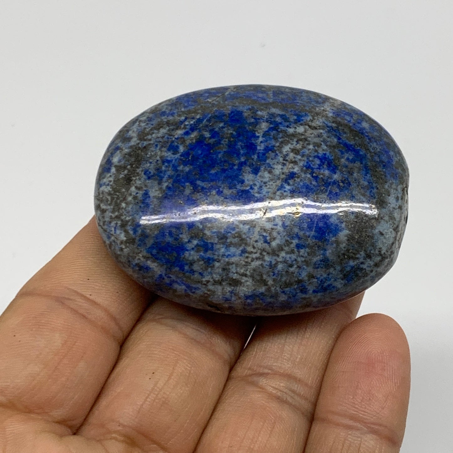 74g, 2.1"x1.7"x0.8", Natural Lapis Lazuli Palm Stone @Afghanistan, B36781