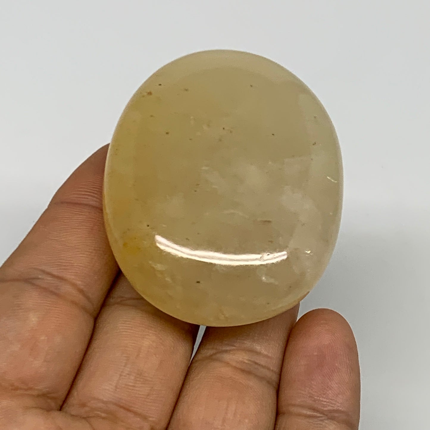 84.8g,2.2"x1.7"x0.9", Yellow Aventurine Palm-Stone Crystal Stone @India,B29723