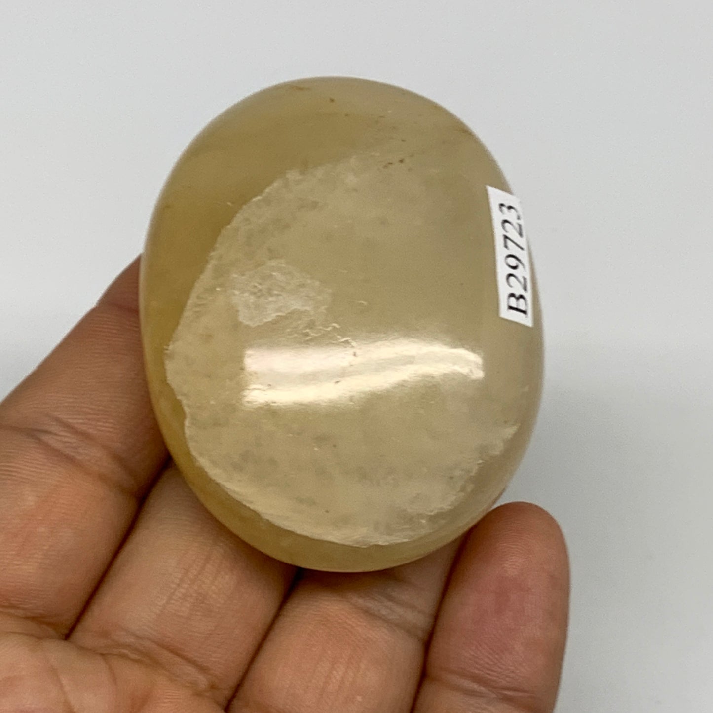 84.8g,2.2"x1.7"x0.9", Yellow Aventurine Palm-Stone Crystal Stone @India,B29723