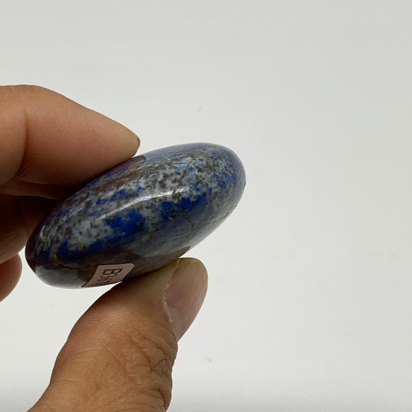 74g, 2.1"x1.7"x0.8", Natural Lapis Lazuli Palm Stone @Afghanistan, B36781