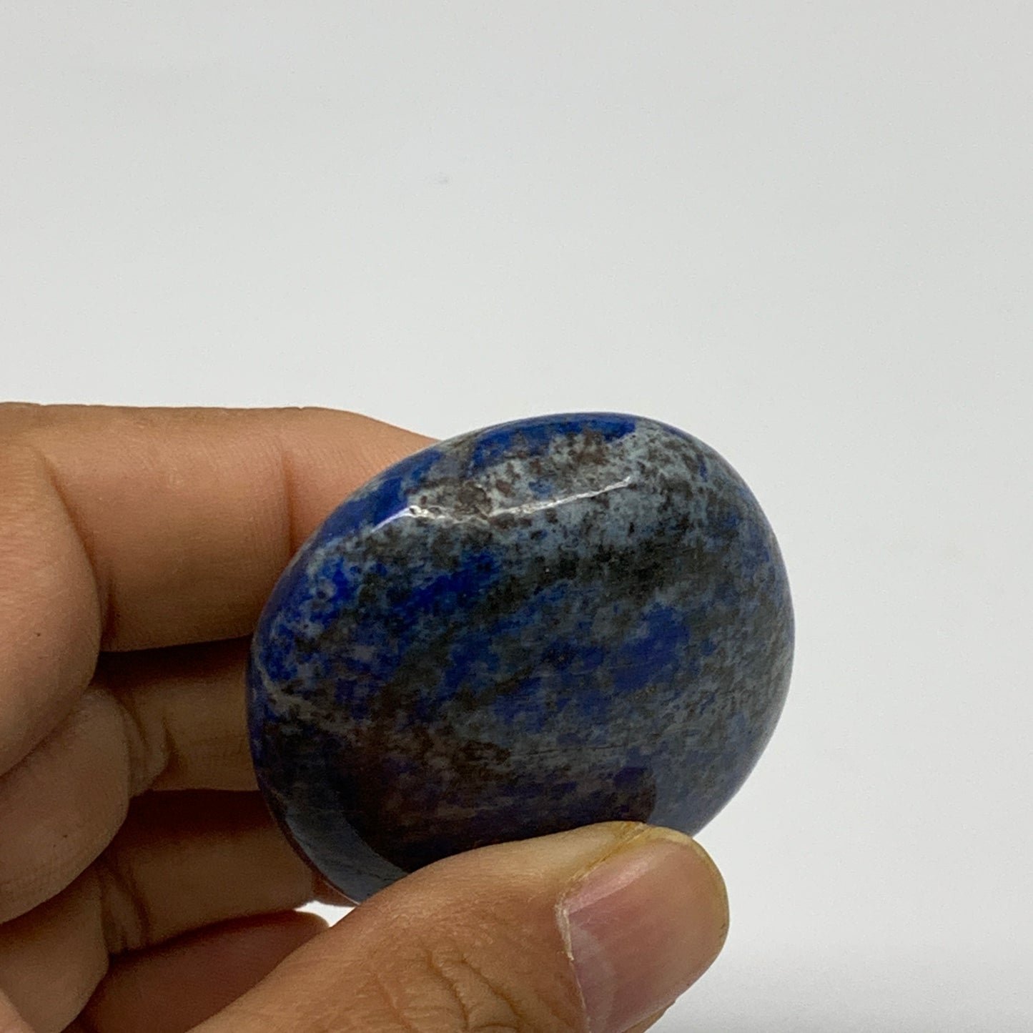 74g, 2.1"x1.7"x0.8", Natural Lapis Lazuli Palm Stone @Afghanistan, B36781