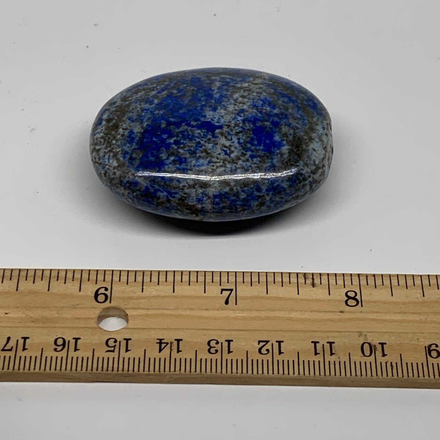74g, 2.1"x1.7"x0.8", Natural Lapis Lazuli Palm Stone @Afghanistan, B36781