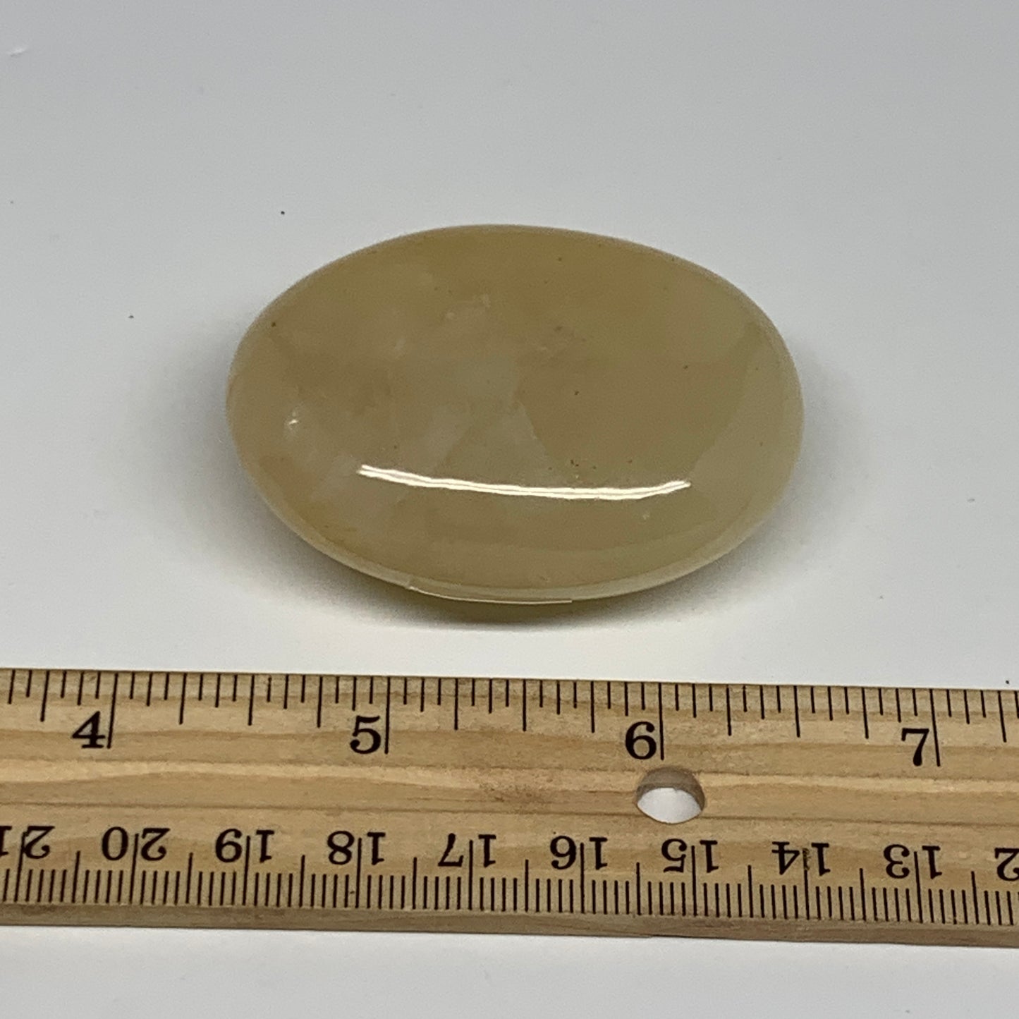 84.8g,2.2"x1.7"x0.9", Yellow Aventurine Palm-Stone Crystal Stone @India,B29723