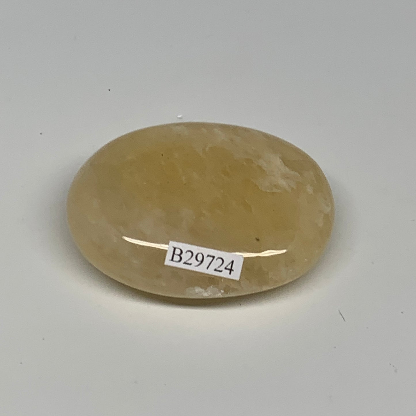 77.9g,2.3"x1.7"x0.8", Yellow Aventurine Palm-Stone Crystal Stone @India,B29724