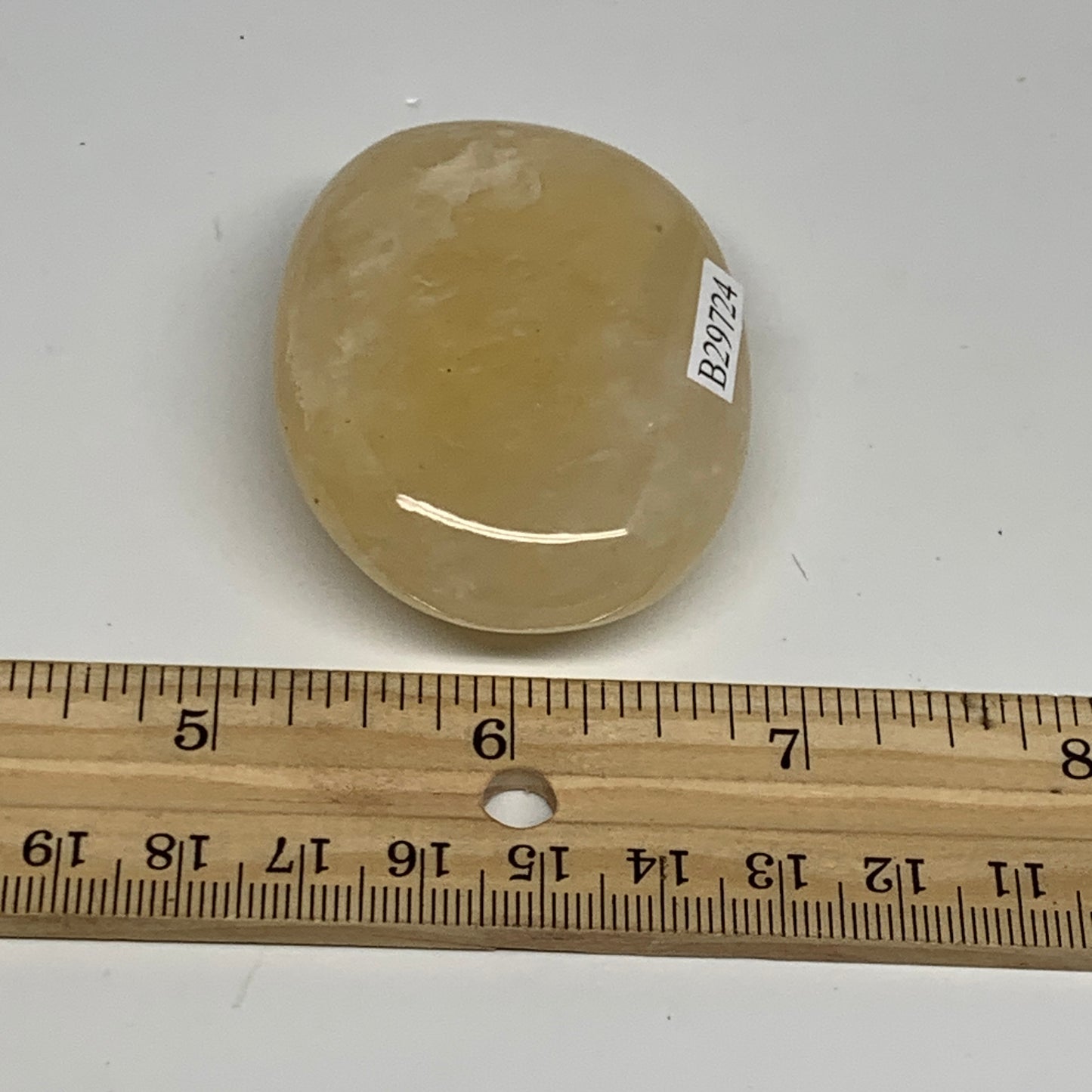 77.9g,2.3"x1.7"x0.8", Yellow Aventurine Palm-Stone Crystal Stone @India,B29724