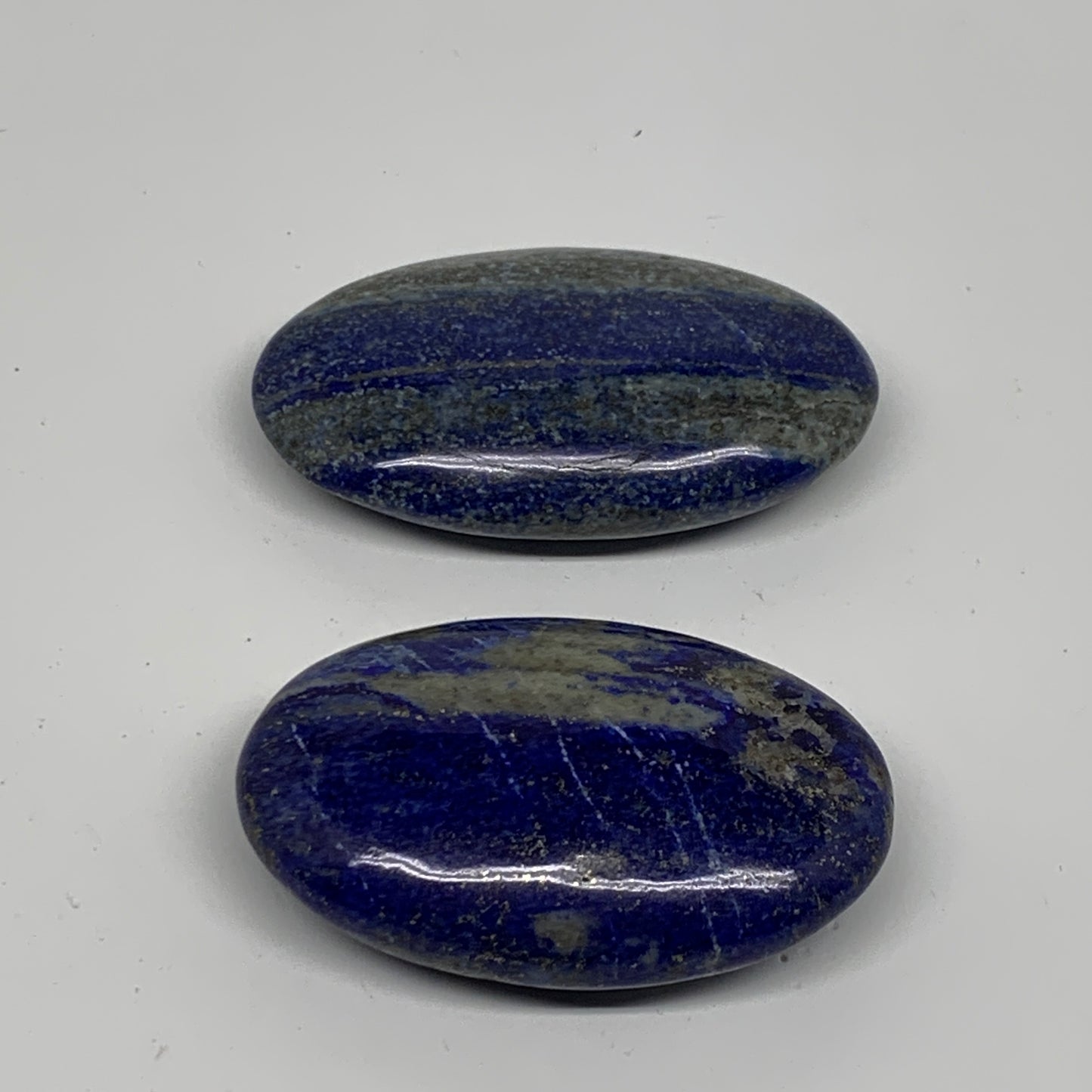 143g, 2.5"-2.8", 2pcs, Natural Lapis Lazuli Palm Stone @Afghanistan, B36783