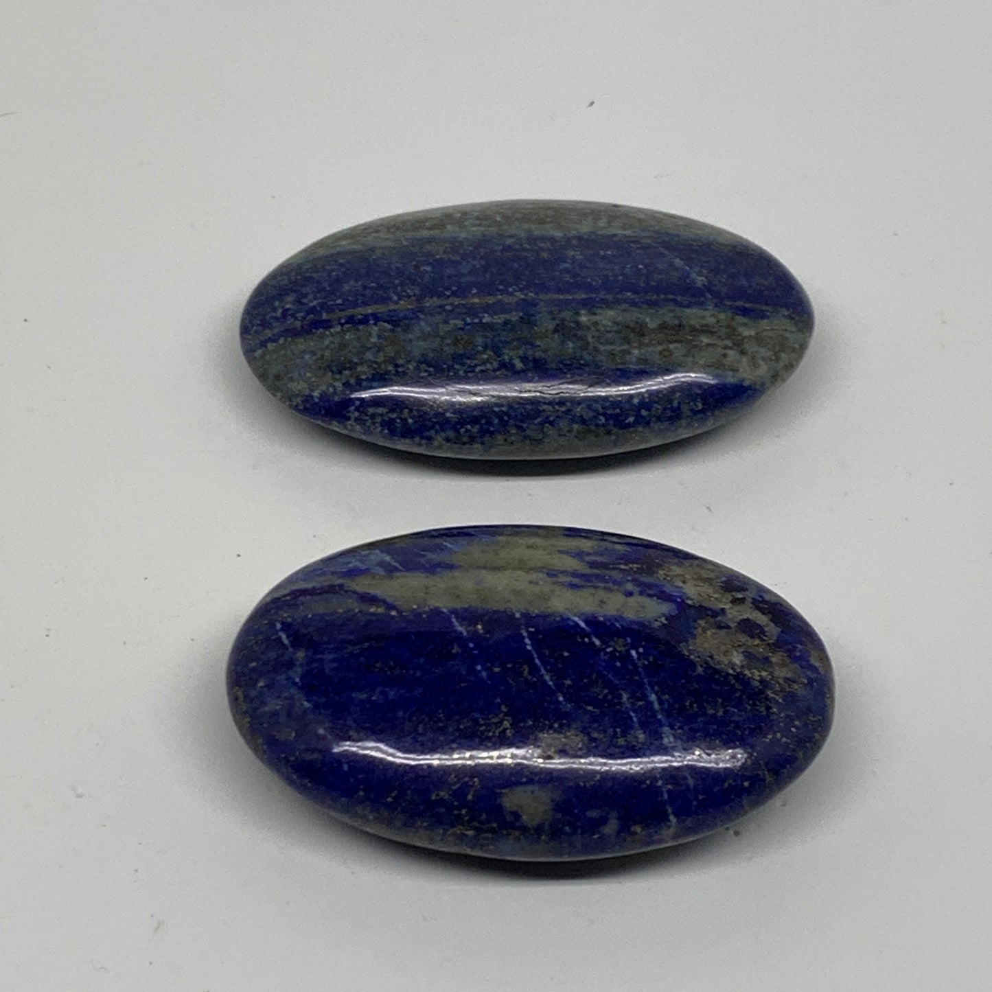 143g, 2.5"-2.8", 2pcs, Natural Lapis Lazuli Palm Stone @Afghanistan, B36783