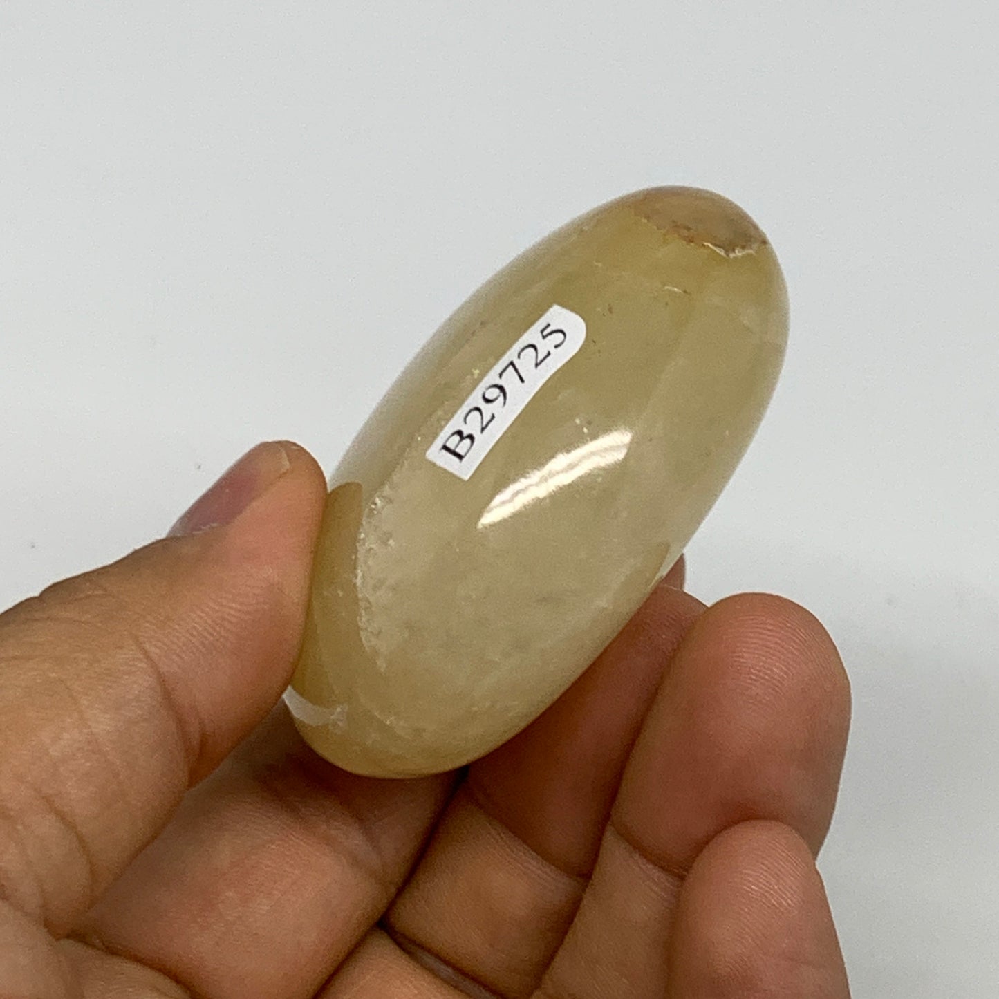 94g,2.2"x1.7"x1", Yellow Aventurine Palm-Stone Crystal Stone @India,B29725