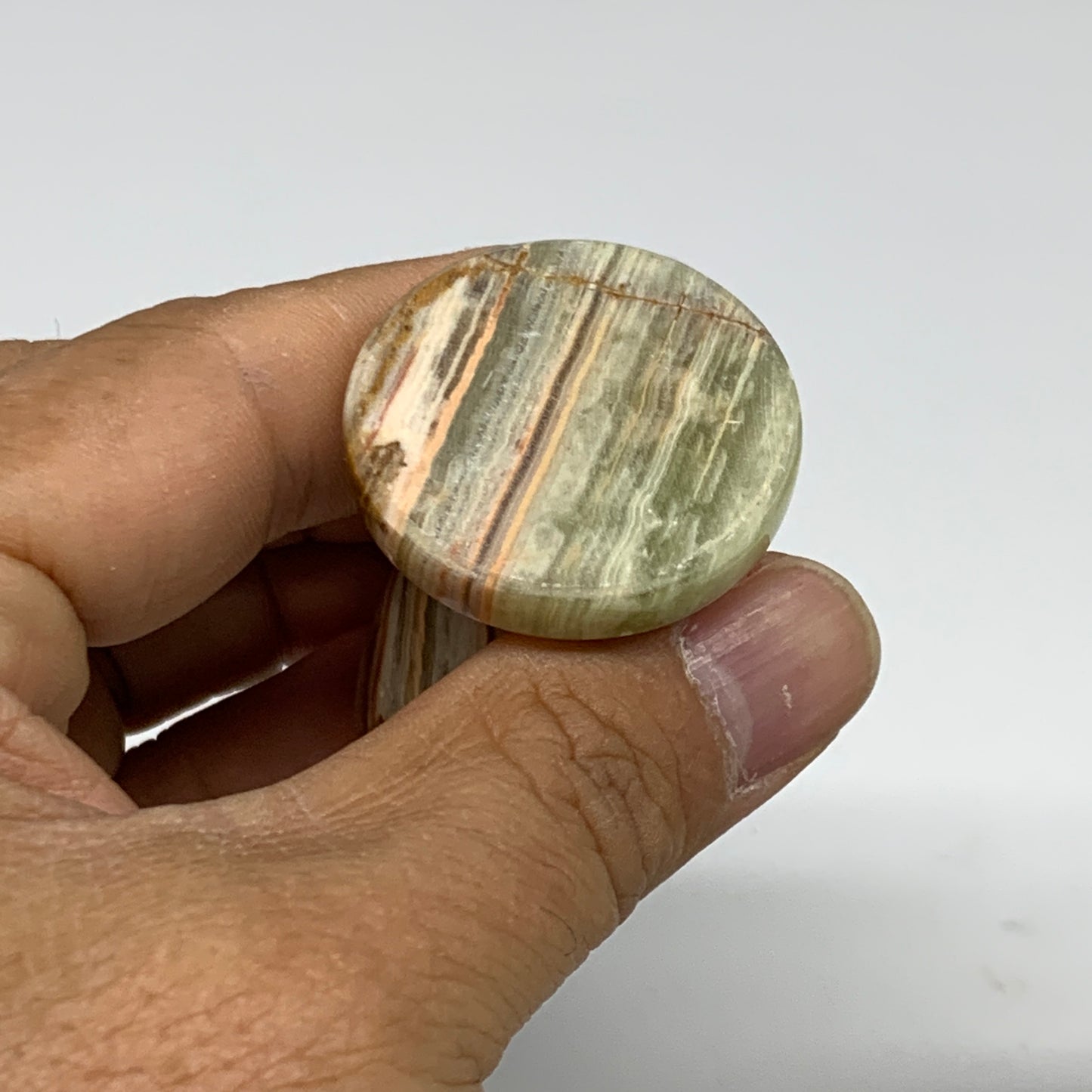 0.7 lbs, 2.2"x2.4", Natural Green Onyx Crystal Pestle and Mortar Handmade, B3259