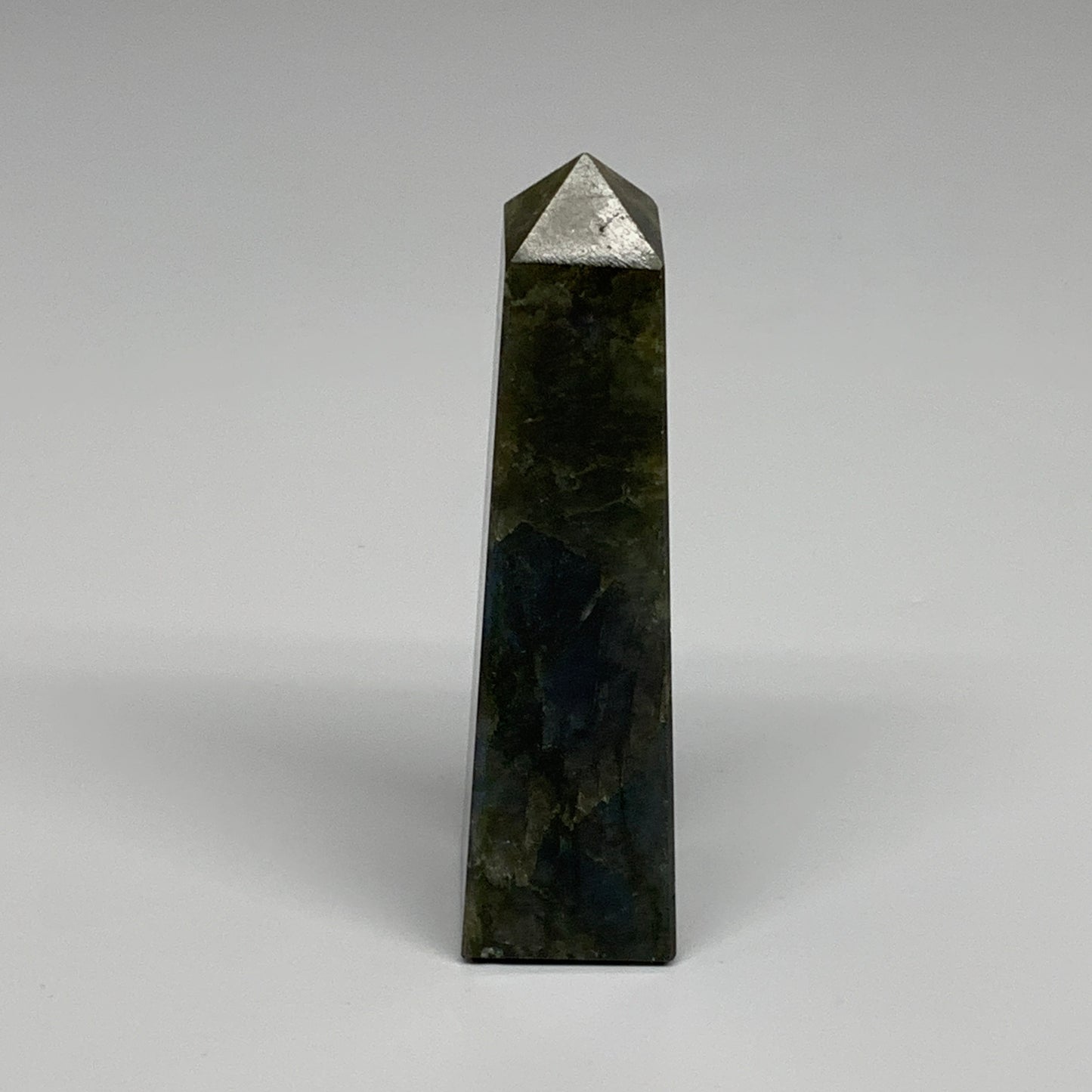 158.5g, 4.3"x1.1"x1.1, Labradorite Tower Point Crystal @Madagascar, B31287